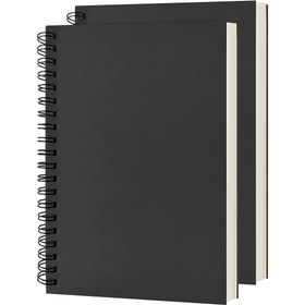 Resim 1 adet 50 Yapraklı Boş Spiral Defter, 22.1x13.97 cm Yan Spiral Bağlamalı Eskitme Notu Asitsiz Sanat Kağıdı ile Taşınabilir Sanatsal Çizim, Boyama ve Yazma Günlüğü Yetişkinler ve Başlangıç Seviyesindeki Sanatçılar için (Siyah), Yazma Defteri | Şık Defter | Pürüzsüz Yazma Yüzeyi, Okul İçin Defterler 