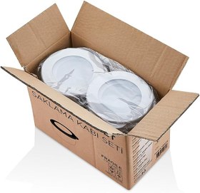 Resim Sızdırmaz Kapaklı Saklama Kabı Seti, Beyaz, 500 ML, Plastik, 6 Adet, Kilitli Kapak, Çok Amaçlı Kullanım 