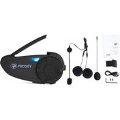 Resim MOTOANL Motosiklet Suya Dayanıklı MP3 Ve Radyo Dinleme Bluetooth 5.0 Bağlantılı Motor Intercom 