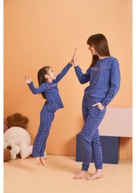 Resim Modadua Pjs 28082 Çocuk Pijama Takım Mavi 