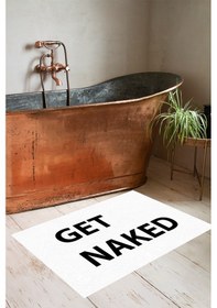 Resim Decomia Home Yıkanabilir Get Naked Banyo Halısı Banyo Paspası Tek Parça 60x100 Dc 8030 Standart Beyaz 