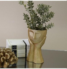 Resim Selim Dekor Zeus Büyük Surat Saksı Altın 