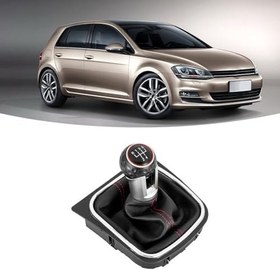 Resim 5 6 için Vites Topuzu için, ABS Malzeme Vites Kolu Kolu Anti-ve Aşınmaya Dayanıklı Tasarım, Siyah ve Kırmızı Vites Hentbol Tozu (5 vites) 