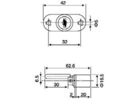 Resim Canex Merkezi Çekmece Kilidi 16MM 