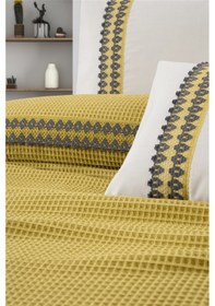 Resim Tivoli Çift Kişilik Havuzlu Pike Takımı-çeyizlik-valerie-hardal Hardal 