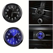 Resim 1 Adet Premium Işıltılı Mini Kuvars Araba Saati, Karanlıkta Parlayan Gösterge Paneli - Şık & Doğru, Yüksek Kaliteli Arabalar İçin Uygun, İç Mekan Merkezi Kontrolü Geliştirir, Siyah & Mavi Seçenekleri 