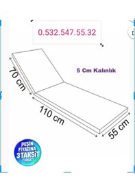 Resim Dış Mekan Kumaşlı Şezlong Minderi Lüks 180 55 5 Cm Yıkanabilir Si 
