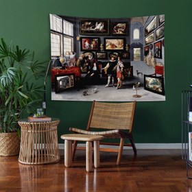 Resim Interior of the Salon of the Archduchess Isabella of Austria; 1621 Duvar Örtüsü - 160 cm x 220 cm 