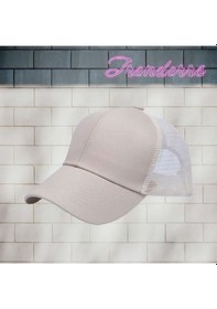 Resim Tezzgelsin Unisex Arkadan Ayarlanabilir Fileli Basic Beyzbol Kep Şapka Bej 