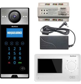 Resim Multitek 15 Daire Mb-12 Görüntülü Diafon Beyaz 