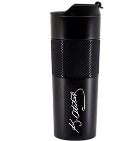 Resim Hediye Vakti Kişiye Özel Mustafa Kemal Atatürk İmzalı French Press Termos 1 L Siyah 