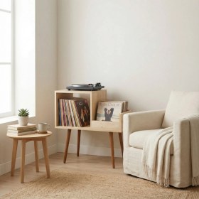 Resim Rmd Shop Sera Plak-Pikap ve Gramofon Sehpası Safir Meşe 