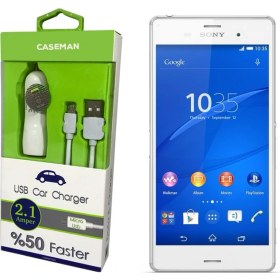 Resim Case Man Sony Xperia Z3 Araç Şarj Cihazı Adaptör + Data Kablosu Hızlı Şarj Özellikli 