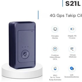 Resim Turkotek S21L 4G Kablosuz 3.000 Mah 20 Gün Şarj Ömrü Araç Motosiklet Gps Takip Cihazı Güçlü Mıknatıslı 