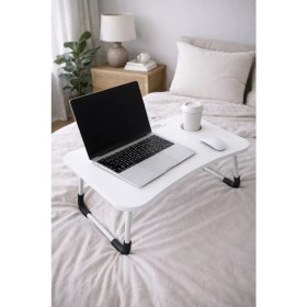 Resim Hodbehod Yatak Koltuk Masa Üstü Keyif Laptop Kahvaltı Sehpası Beyaz 