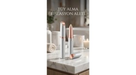 Resim Aesco Ince Uçlu Yüz ve Kaş Tüy Alma Epilasyon Cihazı Ergonomik Tasarım 