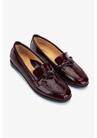 Resim Valmenti Kadın Hakiki Deri Bordo Casual Ayakkabı 611 E1710-03 Bn Ayk Sk25-26 Bordo Vernıce Bordo 