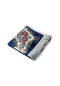 Resim Lüks Gülce Şönil Seccade Lacivert Tesbih Hediyeli 