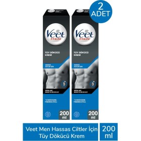 Resim Seddar Collection Veet Men Hassas Ciltler Için Tüy Dökücü Krem 200 ml 2 Adet 