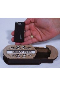 Resim Çakmak Kişiye Özel İsim Yazılı Ve Mdf Tasarım Kutulu No:79 