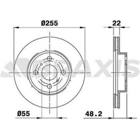 Resim Braxis Ae0189 Ön Fren Diski Aynası Havalı Toyota Corolla 1.6 Enjeksiyonlu 1992-2003 Ae100 Ae101 Ae111 Kasa 255x4 4351212550 
