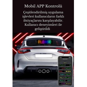 Resim Mercansa Esnek Katlanabilir Panel LED Cama Yapışır Uygulama Ile Kontrol Dijital Tabela Kayar 60CM 16X96 LED 