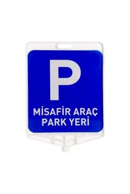 Resim İleri Trafik Misafir Araç Park Yeri Logo Ultra Kedi Gözlü Trafik Koni Seti 