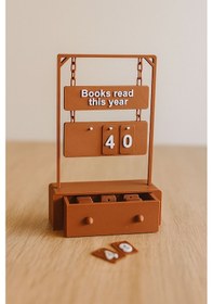 Resim Bir Yıl İçerisinde Okuduğum Kitaplar Sayacı - Çekmeceli Dekoratif Kitap Sayacı 