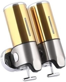 Resim Xinda GS500S Gold Çiftli Manuel Sıvı Sabunluk Paslanmaz Çelik 2x500ml 