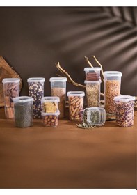 Resim 12 Li Saklama Kabı-set - Farklı Hacimlerde, Buzdolabı Ve Mutfak Düzenleyici, Kırılmaz Saklama'' Şeffaf 