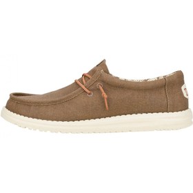 Resim HEY DUDE Erkek Oxford ( Klasik) HD.41873-267 Hey Dude Wally Waxed Canvas Walnut 