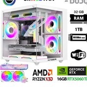 Resim XASER Cube X230 Ryzen 7 7800X3D 32GB DDR5 Ram 1TB M.2 NVMe SSD 16GB RTX5060 Ti Sıvı Soğutmalı Masaüs 