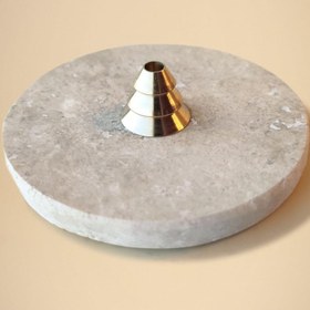 Resim Travertine Tree Brass Stick Incense Burner 