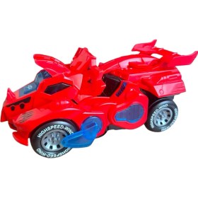 Resim Trust Store Trex Dinazor Figür Araba Sesli Işıklı Pilli Müzikli Transformers Robot Dinozor 20CM 