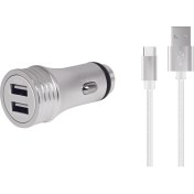 Resim Polosmart PSM47 2'li Araç Şarjı + Type-C Şarj Kablosu 50 cm 