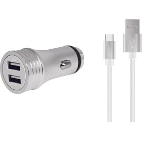 Resim Polosmart PSM47 2'li Araç Şarjı + Type-C Şarj Kablosu 50 cm 