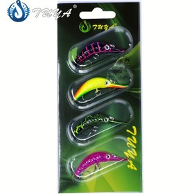 Resim 4 adet Yem Balık Yemi, 2.6g Yay Şeklinde Pirinç Solucanı Mikro-Mino Kalın Kaya Plastik Sert Yem Taklit Balık Yemi Yalancı Yem Kene 