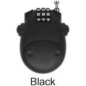 Resim 1pc Yeni Anti-hırsızlık Kilidi Bisiklet Motosiklet Kaskı Kablo Çelik Geri Çekilebilir Şifreli Kilit 