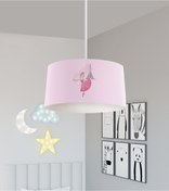 Resim BAMBAŞKA MODA BEBEK VE ÇOCUK ODASI Balerin Kız ve Eyfel Kulesi Desenli Avize 