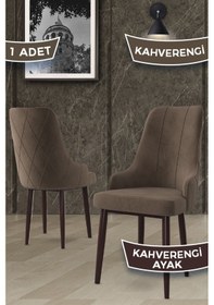 Resim Canisa Trex Serisi 1.sınıf Babyface Kumaş Kahve Metal Ayak 8 Adet Kahve Sandalye Sandalye Kahverengi Ayakları Kahve 