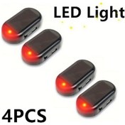 Resim Cloudstore 4 Adet Kırmızı Led Güneş Enerjili Oto Hırsızlık Önleyici Usb Şarjlı Dekoratif Gece Park Sensör Lambası 