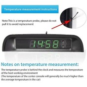 Resim Ganzhoushop Yurt Yapışkanlı Termometre Saatleri Saati Saat Saat Otomatik Güneş Göstergeli Gece Enerjili Dışından Dijital Dahili Araba Araba 24 Uv 