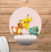 Resim Pixxa Pokemon Bilek Destekli Mousepad Model - 3 Oval 