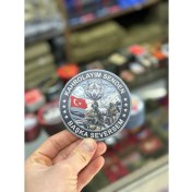 Resim "kahrolayım Senden Başka Seversem" Yazılı Bozkurt ve Türk Askeri Temalı 3D Lazer Kesim Arkası Cırtlı. Patch (Peç) 