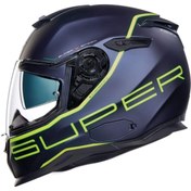 Resim Nexx Sx.100 Superspeed Nblue Green Mat Tam Motorcu Kaskı Pınlock 
