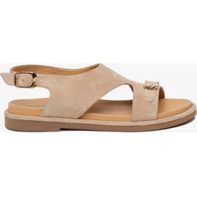 Resim Greyder Kadın Bej Süet Hakiki Deri Sandalet 6Y2WS59399 