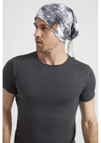 Resim Erkek Trend İp Detaylı 4 Mevsim Şapka Bere %100 Pamuklu Ultra Yumuşak Penye - Standart / Batik Batik 
