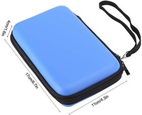 Resim Shanrya Parlak Elastik Tutkal Çerçevesi Oyun Konsolu Sert Paket Oyun Makinesi Çantası Sert 3DS Ofis Ev 3DS XL (mavi) 
