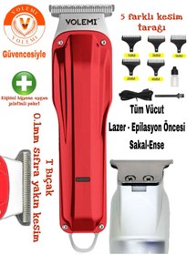 Resim BD DİGİTAL V-0085B Saç Sakal Ense Çizim Lazer Öncesi Kişisel Bakım Unisex Tıraş Makinesi 