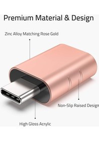 Resim Usb-c To Usb 3.0 Adaptör 2 Li Set Kompakt Pembe Dönüştürücü Yüksek Performanslı Pratik Seti 